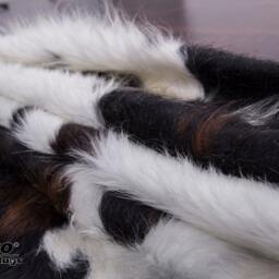 Dark Tricolor White Belly Cowhide Rug Cowhides L/xl/xxl - thumbnail 4
