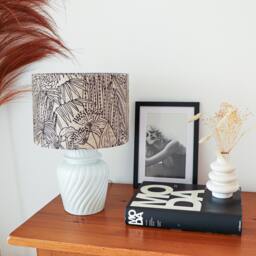 Handcrafted Jungle Fabric Lampshade Modern Boho Decor - thumbnail 2