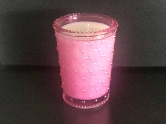 Soy Wisteria Candle in Pink Or Red Glassware - image 1