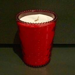Soy Wisteria Candle in Pink Or Red Glassware - thumbnail 3