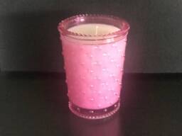 Soy Wisteria Candle in Pink Or Red Glassware - thumbnail 1