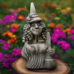 Massive Witch Statue Gothic Garden Sorceress Sculpture Mystical Decoration Halloween Yard Ornament Handmade Figurine Lover Gift - thumbnail 4
