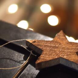 Christmas Tree Star Ornament- Ornament Made From Reclaimed Barn Wood - Wooden Gift Tag - thumbnail 2