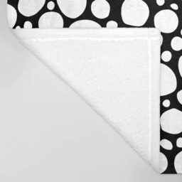 Black White Bubbles Blanket Modern Abstract Art Throw Blanket Warm Fleece Home Decor Circle Zen Doodle Throws - thumbnail 3