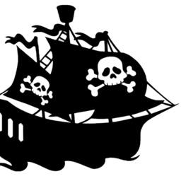 Personalised Pirate Ship Vinyl Wall Stickers, Custom Kids Name Decal Boy Bedroom Decor - thumbnail 3
