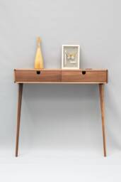 Midcentury Console Hallway Table in Solid Wood 01