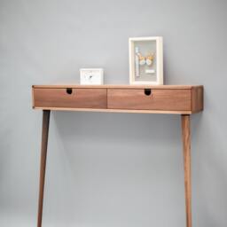 Midcentury Console Hallway Table in Solid Wood 01 - thumbnail 3
