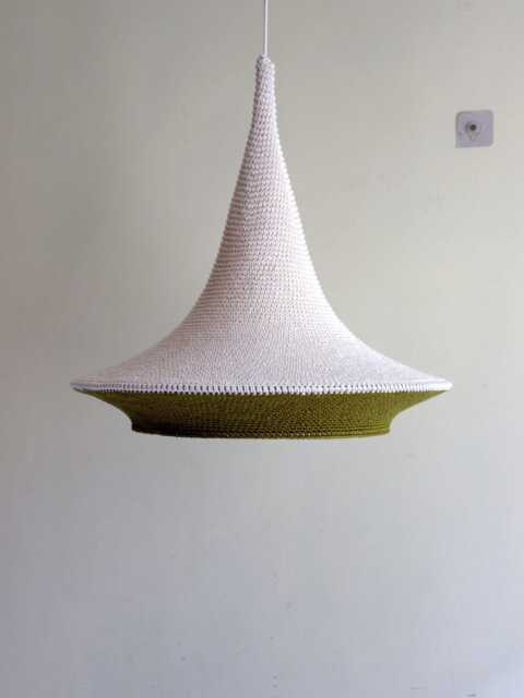 Handmade Crochet Lampshade, Light, Suspension Boho Light Pendant - image 1