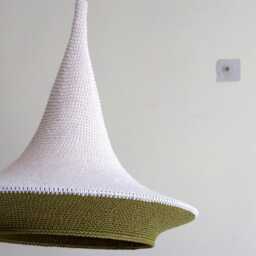 Handmade Crochet Lampshade, Light, Suspension Boho Light Pendant - thumbnail 4
