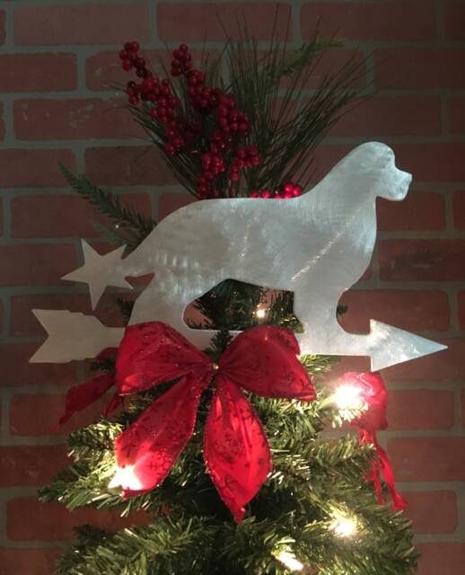 Christmas Tree Topper - Newfoundland Weathervane Star Dog Yard Stake Wall Art Decoration Holiday Lover Gift Metal - image 1