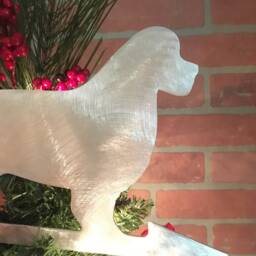 Christmas Tree Topper - Newfoundland Weathervane Star Dog Yard Stake Wall Art Decoration Holiday Lover Gift Metal - thumbnail 2