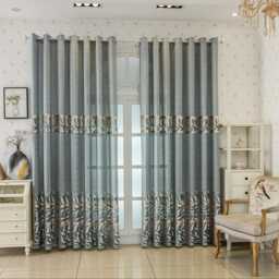 2 Colours Custom Curtains European-style Sheer Voile Curtain For Airbnb Bedroom Living Room - thumbnail 3