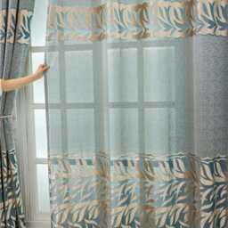 2 Colours Custom Curtains European-style Sheer Voile Curtain For Airbnb Bedroom Living Room - thumbnail 2