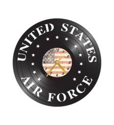 Free Shippingfree Shipping Airforce Inspired Vinyl Record Clock - thumbnail 1
