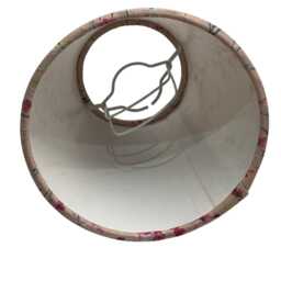 Pink Floral Fabric Candle Clip Lampshade, Handmade Chandelier Shade - thumbnail 3