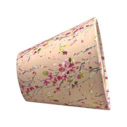 Pink Floral Fabric Candle Clip Lampshade, Handmade Chandelier Shade - thumbnail 2