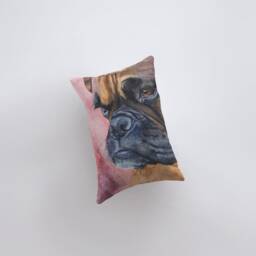 Boxer - Watercolor Tan 12x18 Pillow Cover Dogs Home Decor Custom Dog Mom Lover Gift - thumbnail 3
