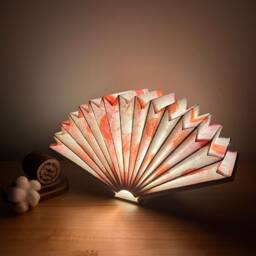 Handmade Red Flower Lamp Unique Home Decor, Retro Aesthetic Light, Perfect Personalized Gift For Her, Ideal Anniversaries & Holiday Gifts - thumbnail 1