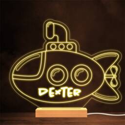 Kids Submarine Personalised Gift Lamp Night Light - thumbnail 1