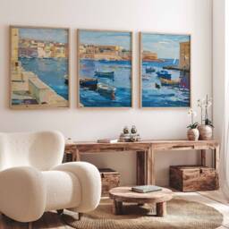Set Of 3 Malta Travel Prints, Posters, Tropical Decor, Botanical Art, Maltese Wall Gift, Decor - thumbnail 3
