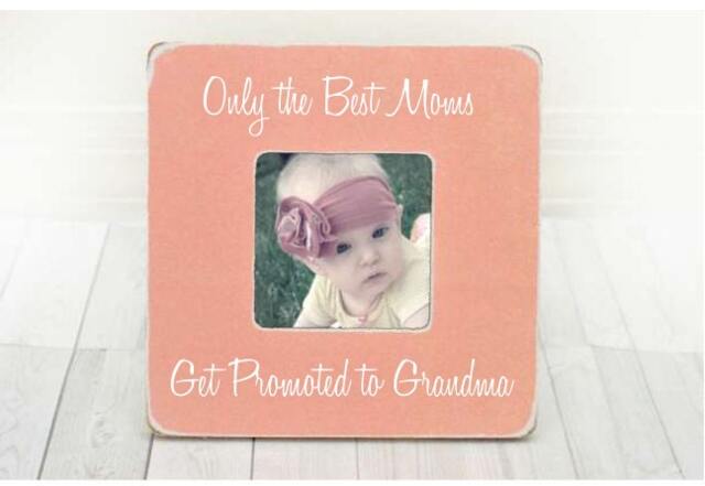 Mothers Day Gift For Nana Mom Grandma Papa Dad Grandparents Personalized Picture Frame Only The Best Moms Get Promoted To - image 1