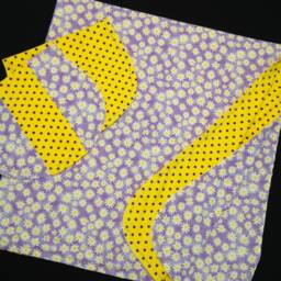 Hemstitch Daisy Flower Receiving Blanket & 2 Burp Cloths, Crochet Baby Flannel, Purple Lavender Yellow, Polka Dot, Reversible Double Sided - thumbnail 2