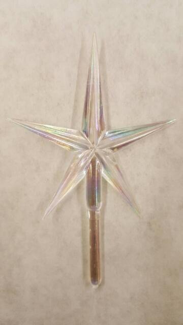 Large Clear Aurora Star Ceramic Christmas Tree Topper - image 1