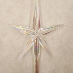 Large Clear Aurora Star Ceramic Christmas Tree Topper - thumbnail 3