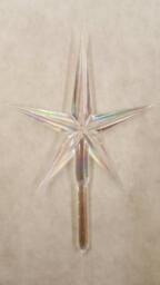 Large Clear Aurora Star Ceramic Christmas Tree Topper