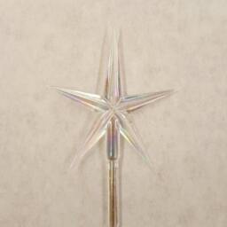 Large Clear Aurora Star Ceramic Christmas Tree Topper - thumbnail 2