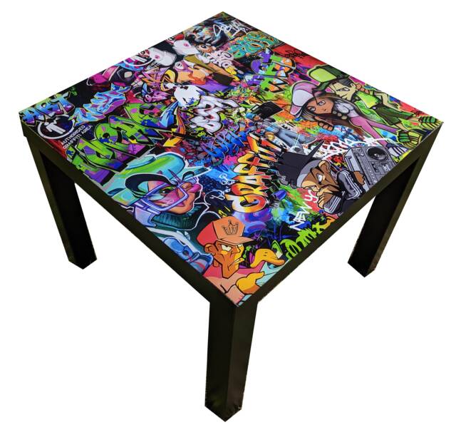 Graffiti Street Art Coffee Table Small Or Side Table - image 1