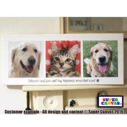 Dog Cat Pet Kitten Puppy Portrait Picture Photo Collage Family Wall Art Framed Canvas Print Birthday Memorial Christmas Gift - thumbnail 1