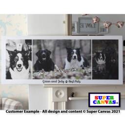 Dog Cat Pet Kitten Puppy Portrait Picture Photo Collage Family Wall Art Framed Canvas Print Birthday Memorial Christmas Gift - thumbnail 3