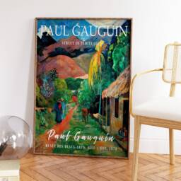 Paul Gauguin Poster, Street in Tahiti, Art, Tropical Wall Art Decor, Floral Scenery, Classic Gift, A1/A2/A3/A4 - thumbnail 2