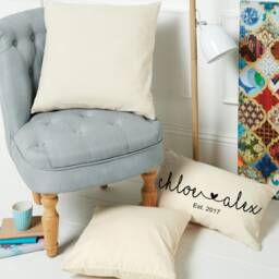 Personalised Cushion Pillow Wedding Engagement Anniversary Valentine Love Gift ~ Oblong Shape - thumbnail 2