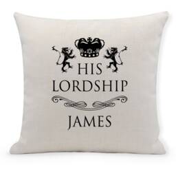 Personalised His Lordship & Her Ladyship Cushion Cover, Home Decor, Housewarming, Anniversary - thumbnail 2