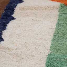 Colorful Wool Moroccan Rug Handmade Boujad Azilal Carpet - thumbnail 4
