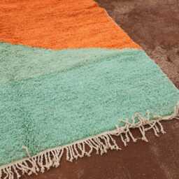 Colorful Wool Moroccan Rug Handmade Boujad Azilal Carpet - thumbnail 2