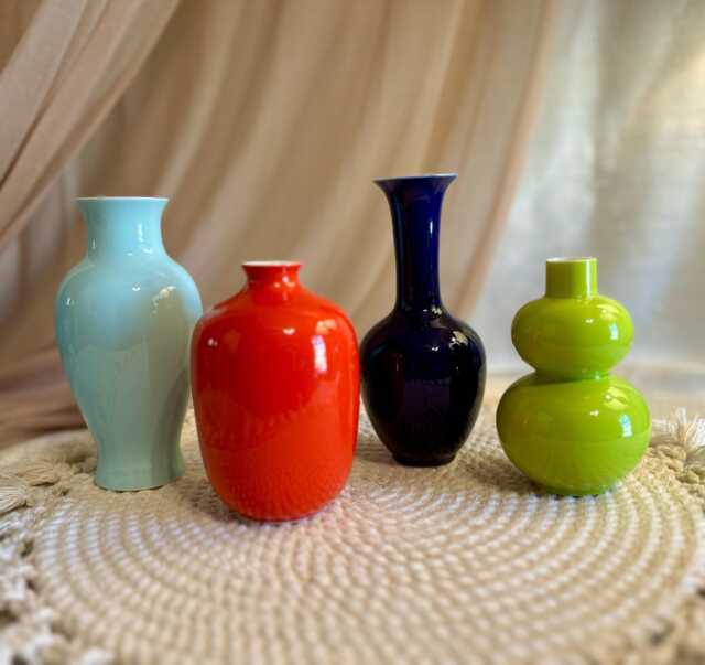 Vibrant Modern Porcelain Vases - Sold Individually - Colorful Decorative Bud - image 1
