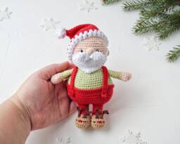Santa Claus Small Stuffed Toy, Holiday Pregnancy Announcement, Christmas Nursery Decor, Baby Shower Gift