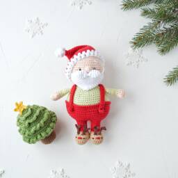 Santa Claus Small Stuffed Toy, Holiday Pregnancy Announcement, Christmas Nursery Decor, Baby Shower Gift - thumbnail 4