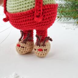 Santa Claus Small Stuffed Toy, Holiday Pregnancy Announcement, Christmas Nursery Decor, Baby Shower Gift - thumbnail 2