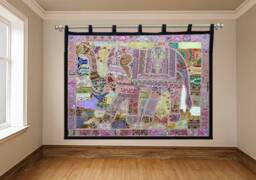 Elephant Tapestry Vintage Patchwork, Bohemian Wall Hanging - 80x100 Inches