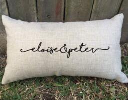 "Super Cute Gorgeous Couples Pillow, Perfect For 2nd Wedding Anniversary ""Cotton" - thumbnail 1