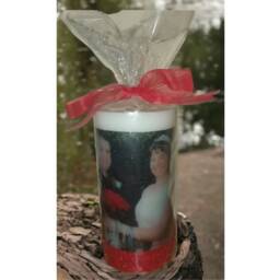 Personalised Photo/Message Candle 14cm Unique Gift Idea Decorative Purposes Only - thumbnail 2