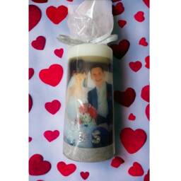 Personalised Photo/Message Candle 14cm Unique Gift Idea Decorative Purposes Only - thumbnail 3