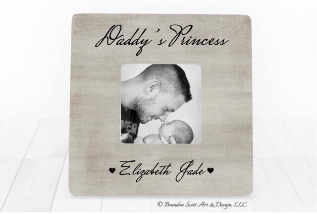 Personalized Fathers Day Picture Frame Daddy's Girl Gift, Daddy Gift, To Be Girl Dad Gift Frame - image 1