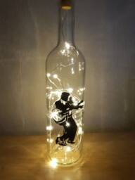 Handcrafted Led Bottle Lamp. Elvis Themed