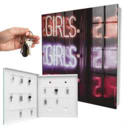 Neon Inscription Key Cabinet For Home, Purple Industrial Box, Modern Texts, Young & Dynamic - thumbnail 2