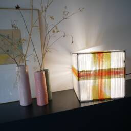 Kara Model Table Lamp - Hand-Woven Lamps Single Woven Yarn Shade Suspension - thumbnail 3